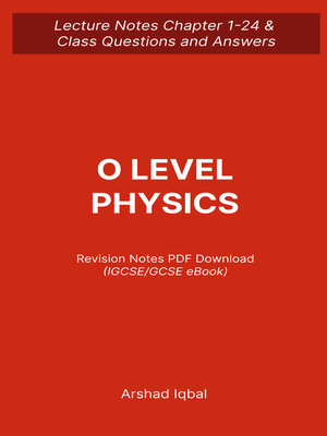 cover image of O Level Physics Quiz (PDF) Questions and Answers | IGCSE GCSE Physics Trivia e-Book Download